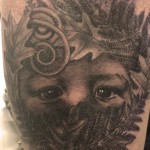 Pattern work - Realism - Dot work - Black & Grey.