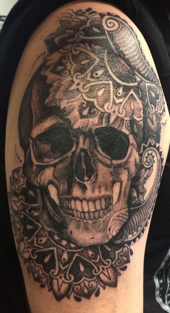 Pattern work - Realism - Dot work - Black & Grey.