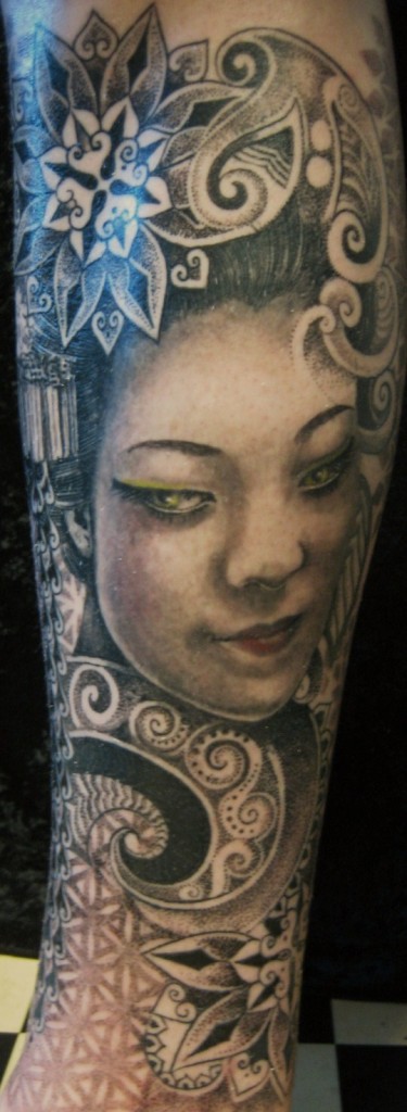 Pattern work - Realism - Dot work - Black & Grey.