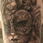 Pattern work - Realism - Dot work - Black & Grey.