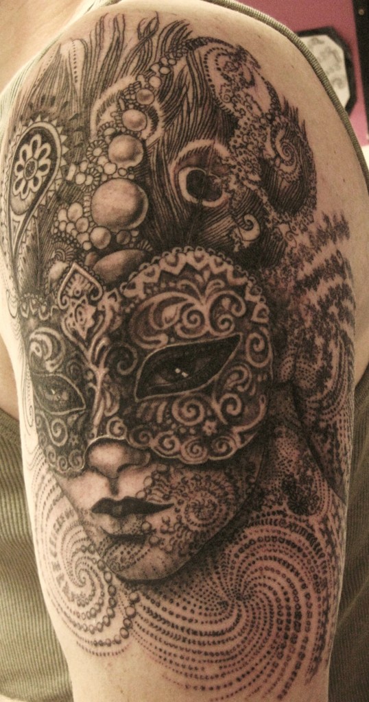 Pattern work - Realism - Dot work - Black & Grey.