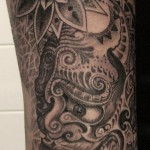 Pattern work - Realism - Dot work - Black & Grey.