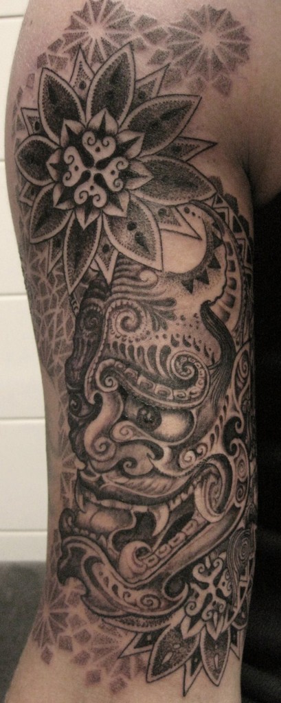 Pattern work - Realism - Dot work - Black & Grey.