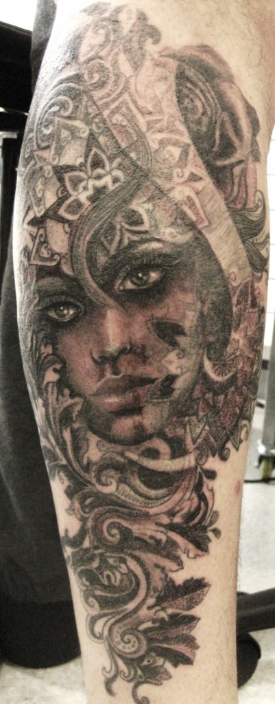 Pattern work - Realism - Dot work - Black & Grey.