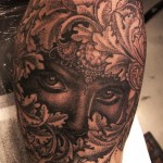 Pattern work - Realism - Dot work - Black & Grey.