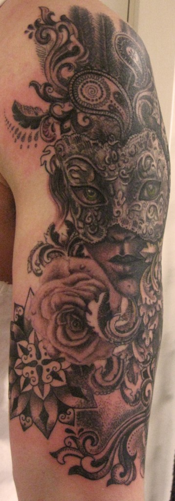 Pattern work - Realism - Dot work - Black & Grey.