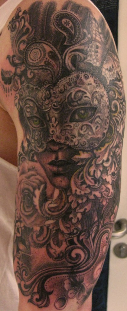 Pattern work - Realism - Dot work - Black & Grey.